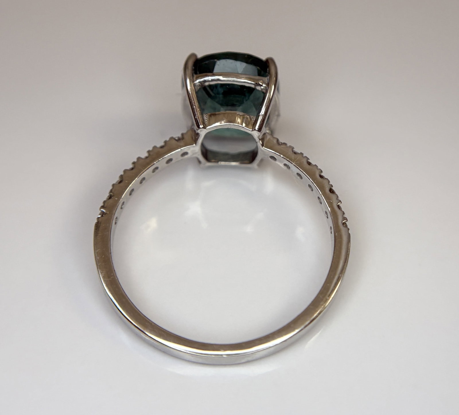 Beautiful 3.10 CT Natural Emerald Ring With Natural Diamonds & Platinum 950 - 4