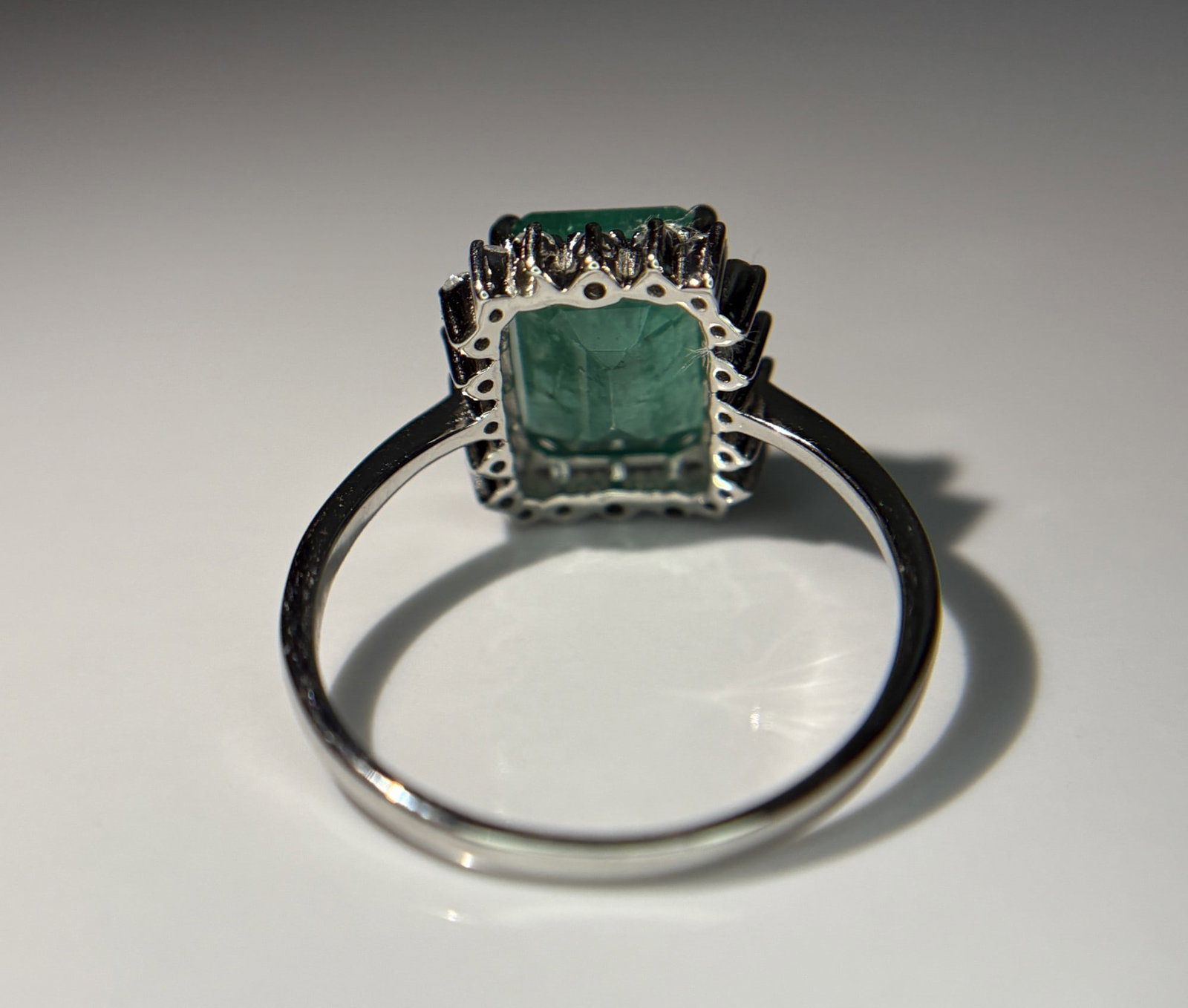 Beautiful 2.90 CT Natural Emerald Ring With Natural Diamonds & Platinum 950 - 8
