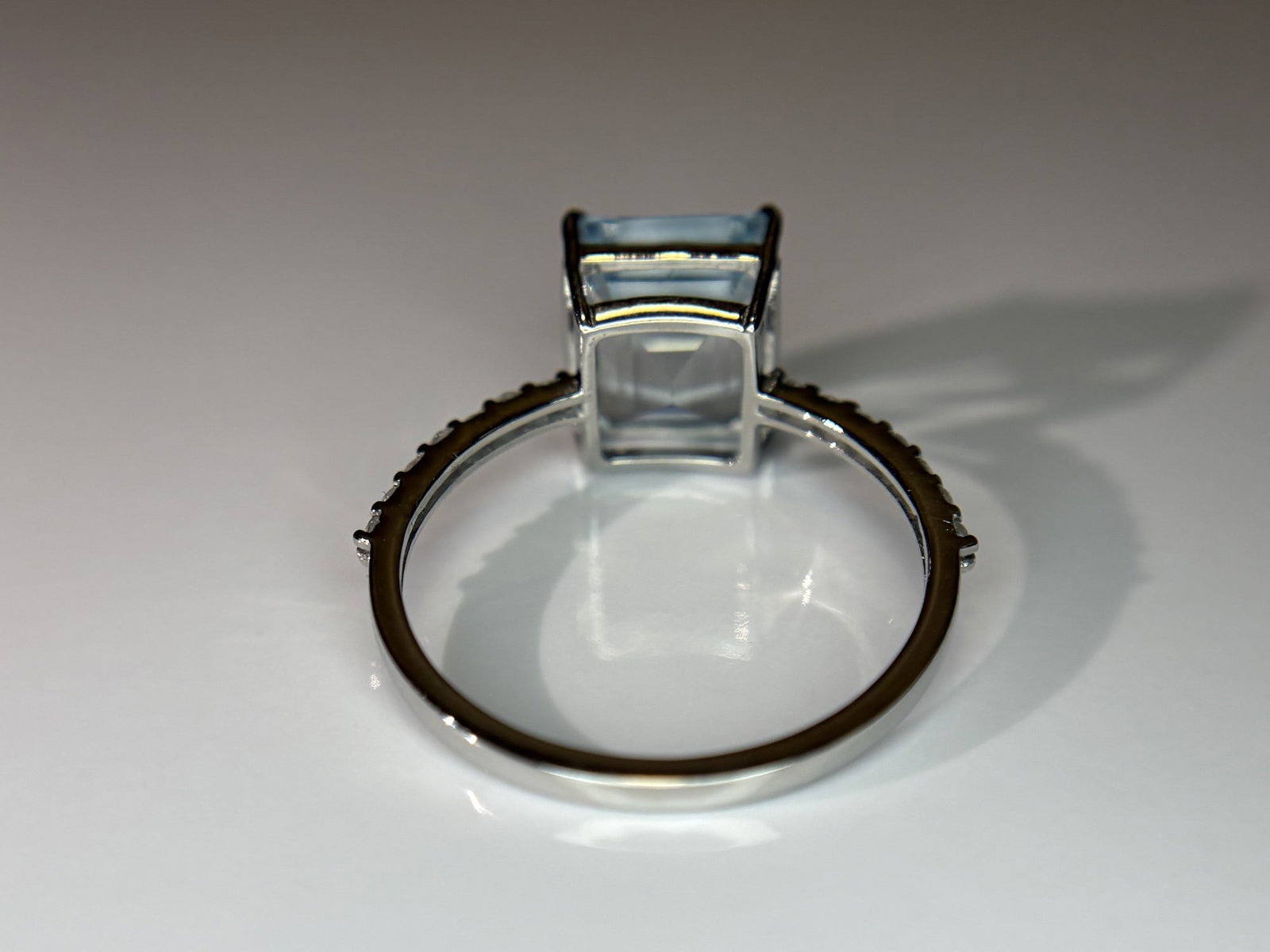 Beautiful 3.34 CT Natural Aquamarine Ring With Natural Diamonds & 950 Platinum - 7