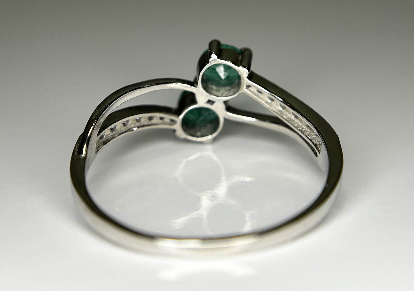 Beautiful 0.78Ct Natural Emerald Ring With Natural Diamonds & Platinum 950 - 7