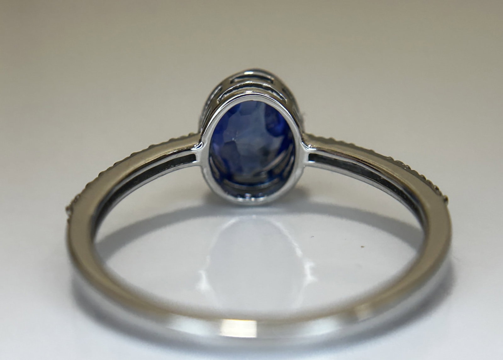 Beautiful 1.77CT Unheated Burma Blue Sapphire Diamonds & Platinum - 10