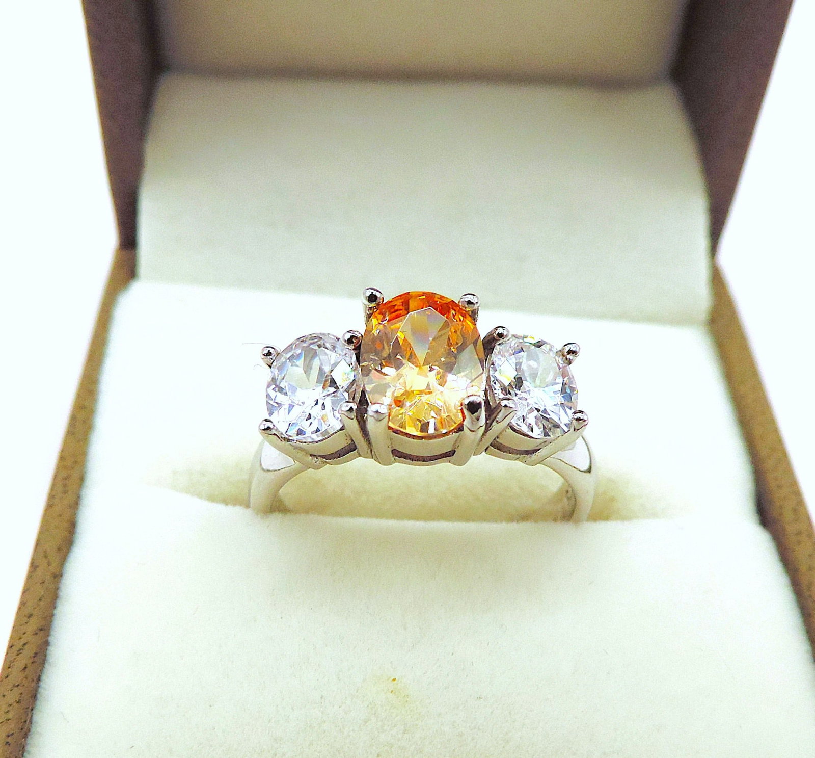 Sterling Silver Gemstone Ring New With Gift Pouch - 4