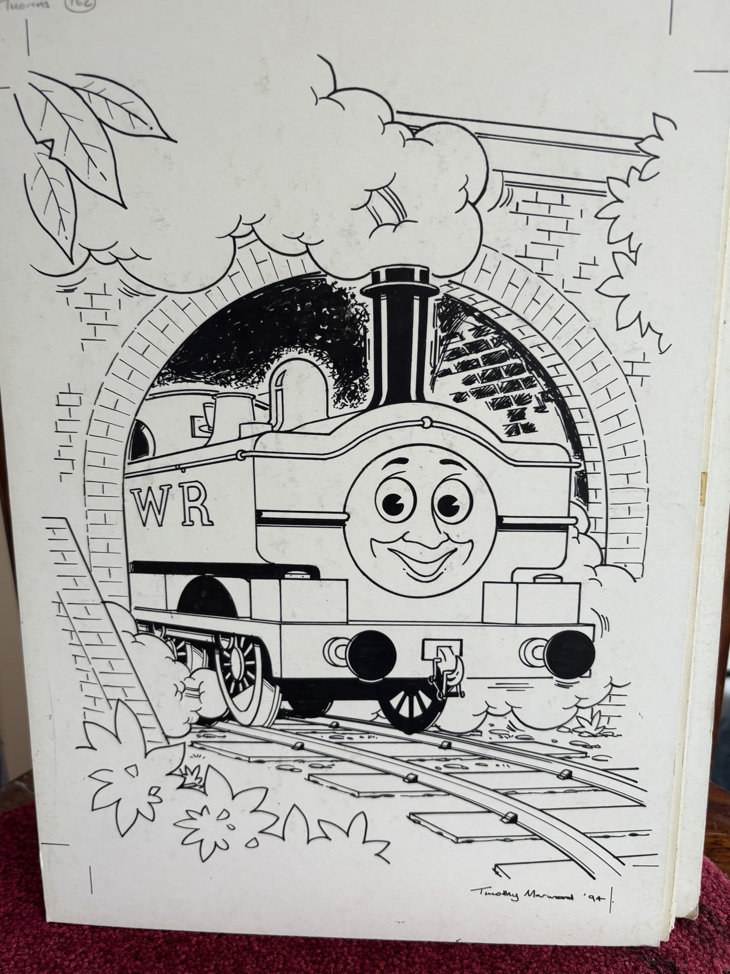 Timothy Marwood Original Artwork For Thomas The Tank Engine Free Post In UK Signed: Title: Timothy Marwood Original Artwork For Thomas The Tank Engine Free Post In UK Signed Description: Front cover of the comic , Signed & dated by Timothy Marwood , Posted out unframed , F