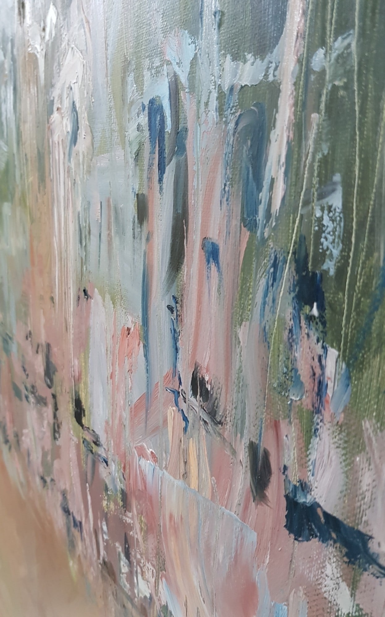 Whispering Grove Retreat Abstract Landscape Oil Painting 132x79.5cm. Large Original Abstract - 5