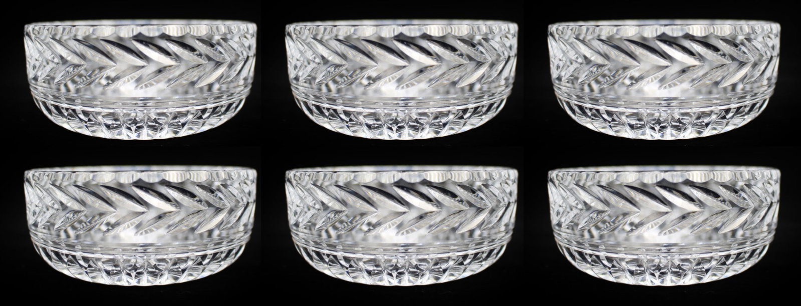 Set of Six Stuart Crystal ‘Cheltenham’ Pattern Bowls: Title: Set of Six Stuart Crystal ‘Cheltenham’ Pattern Bowls Description: Fine Set of Six Stuart Crystal ‘Cheltenham’ Pattern Bowls A fine and well-cut suite of six crystal