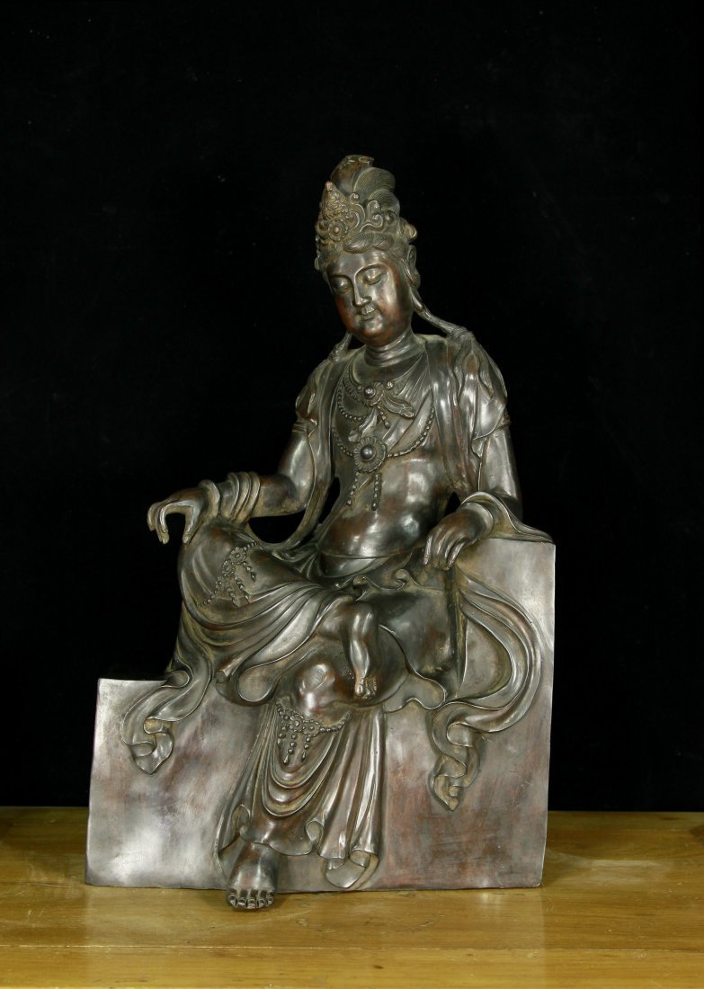Elegant Ming Dynasty Tianshun Bronze Guanyin Figure (1 of 7)