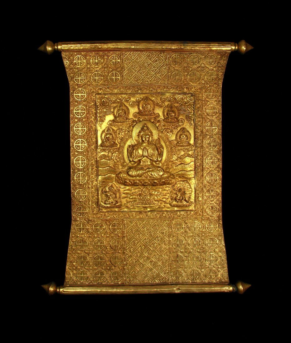 Very Important Qing Dynasty Gilt-Bronze Tibetan Mandala (1 of 10)