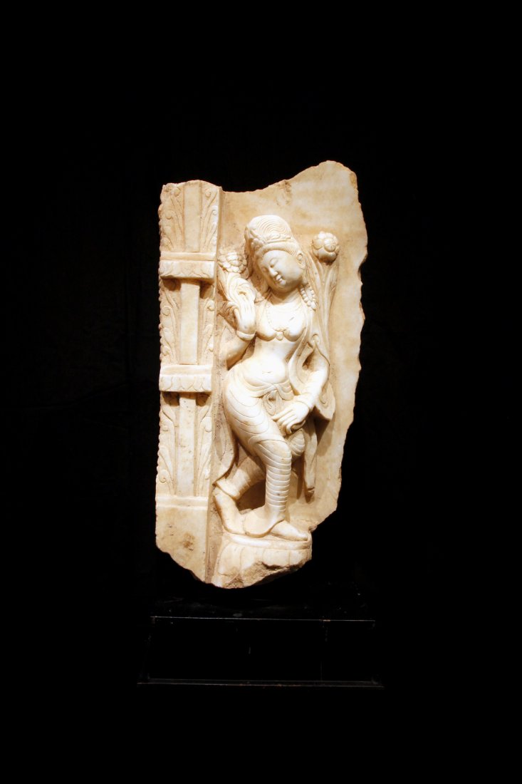 Tang Dynasty Marble Carving of Guanyin Figure (1 of 8)