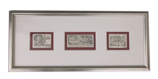 Boris Schatz (1867-1932) 3 Sterling Silver Plaques