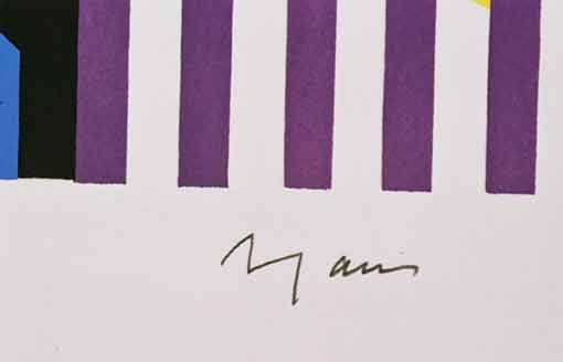 Y. Agam Original Signed No. Silkscreen Kinetic - 3
