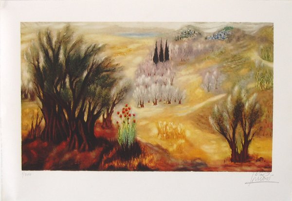 Reuven Rubin Original Signed No. Lithograph Galil