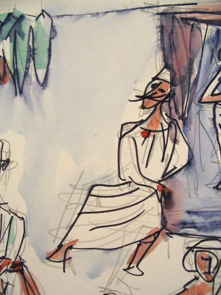 Marcel Janco Original WATERCOLOR Israeli/Romanian - 5