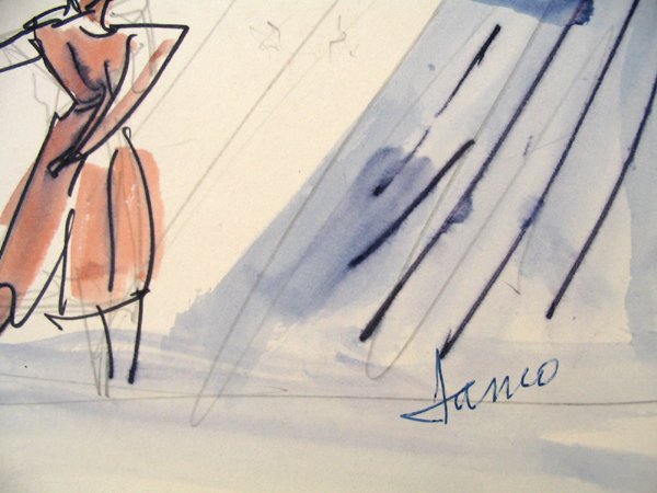 Marcel Janco Original WATERCOLOR Israeli/Romanian - 6