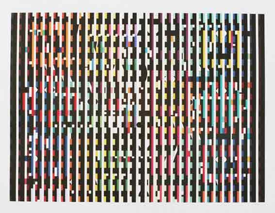 Y. Agam Original Signed No. Silkscreen Kinetic Ar