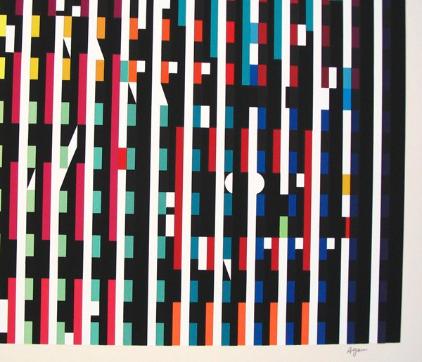 Y. Agam Original Signed No. Silkscreen Kinetic Ar - 2