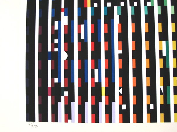 Y. Agam Original Signed No. Silkscreen Kinetic Ar - 4