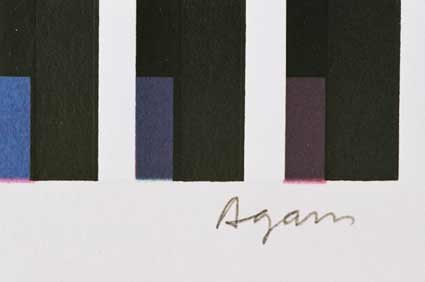 Y. Agam Original Signed No. Silkscreen Kinetic Ar - 5