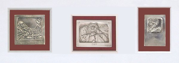 B.Schatz Original Bezalel Silver Plaques Judaica - 2