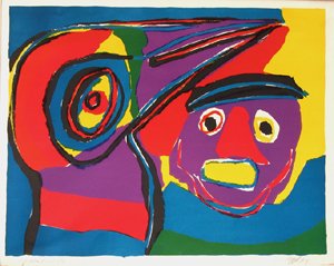 Karel Appel Original Signed No. Lithograph