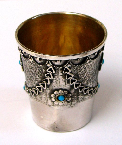 Kiddush Cup Sterling Silver, Judaica Bezalel era - 2