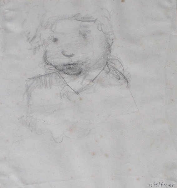 Uri Stettner Original pencil Drawing Israeli Art