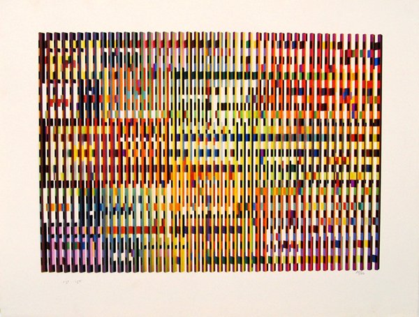 Y. Agam Original Signed No.Silkscreen Kinetic Art