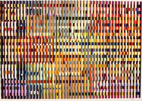 Y. Agam Original Signed No.Silkscreen Kinetic Art - 2