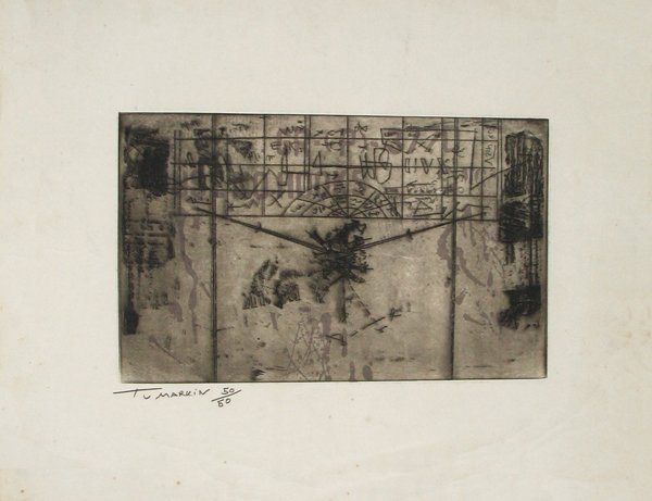 Igael Tumarkin Orig. Signed and No. Etching 1962 - 2