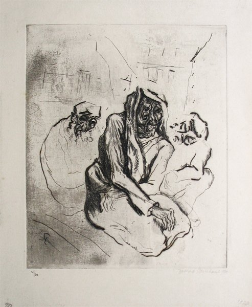 J.Steinhardt Original S&N Etching Jewish Art 1920