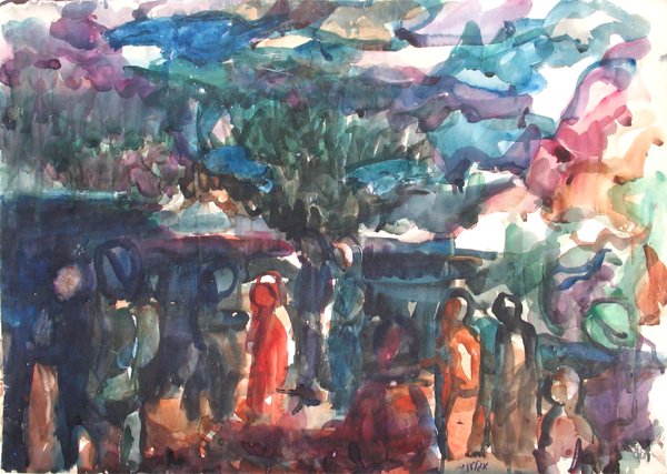 Aharon Giladi Original Painting Israeli Art