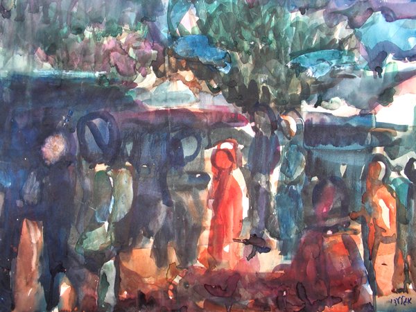 Aharon Giladi Original Painting Israeli Art - 2