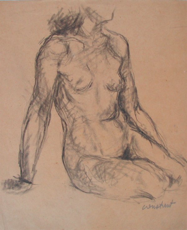 Joseph Constant Original Drawing French Art