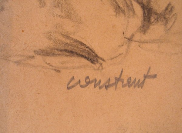 Joseph Constant Original Drawing French Art - 2