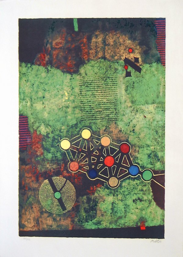 M. Ardon Original Signed No. Lithograph Kabalah - 2