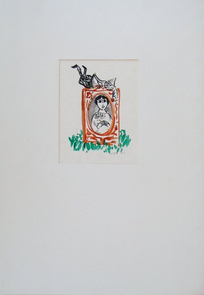 Y. Bergner Original Ink Drawing 1965 - 2