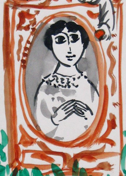 Y. Bergner Original Ink Drawing 1965 - 3