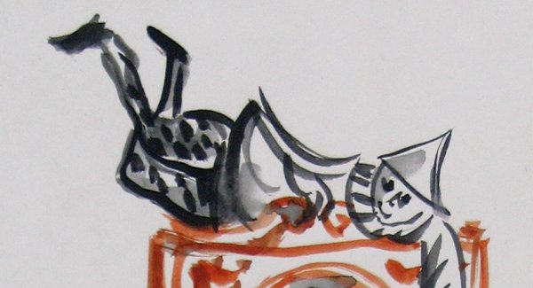 Y. Bergner Original Ink Drawing 1965 - 4