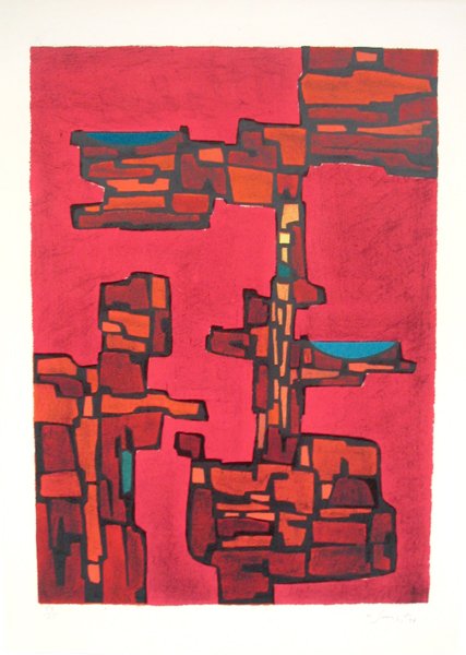 Gustave Singier Original Signed No. Lithograph
