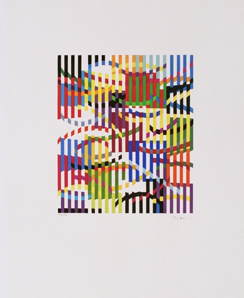 Y.Agam Original Signed No. Silkscreen Kinetic Art - 2