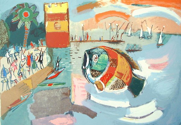 Nahum Gutman Original Signed No. Silkscreen