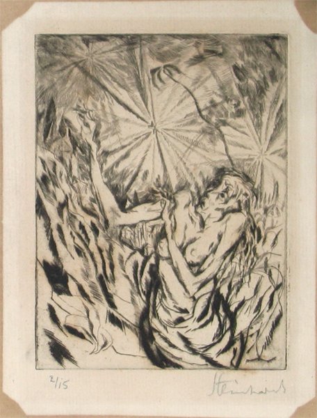 J. Steinhardt Original Signed Etching Jewish Art