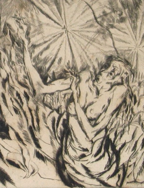 J. Steinhardt Original Signed Etching Jewish Art - 2