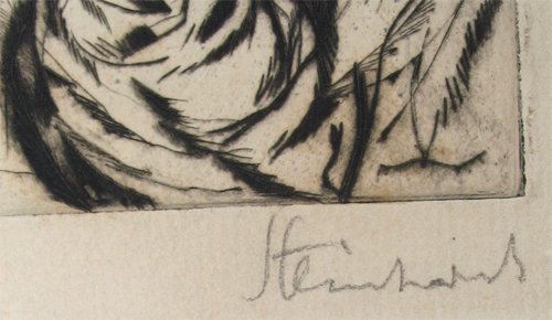 J. Steinhardt Original Signed Etching Jewish Art - 3