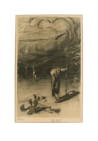 Abel Pann Original Signed No. Litho Genesis