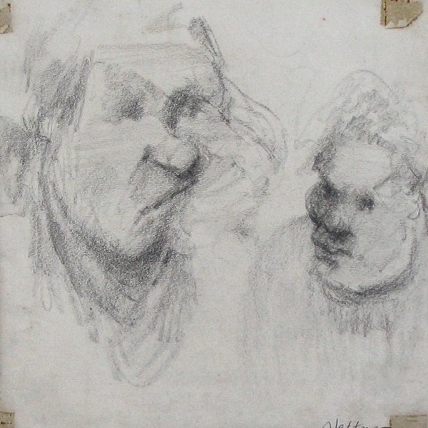 Uri Stettner Original pencil Drawing Israeli Art