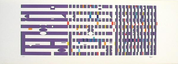 Y. Agam Original Signed No. Silkscreen Kinetic Ar