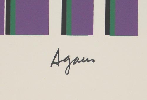 Y. Agam Original Signed No. Silkscreen Kinetic Ar - 2