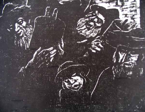 J.Steinhardt Original Woodcut Jewish Art 1924 - 3