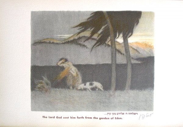 Abel Pann 25 Signed Lithographs Genesis rare coll - 6