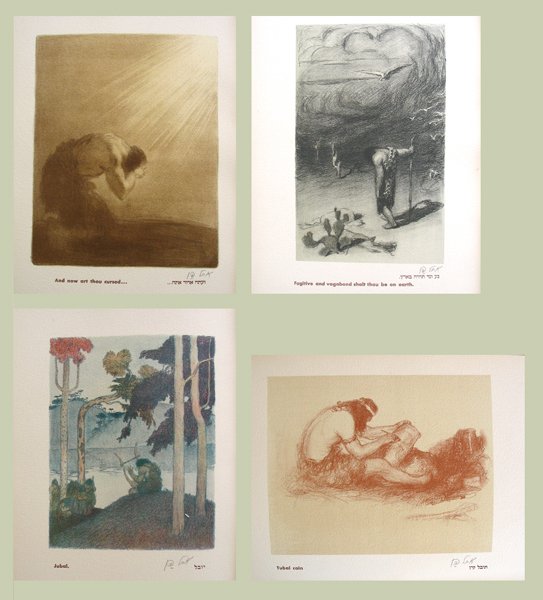 Abel Pann 25 Signed Lithographs Genesis rare coll - 2